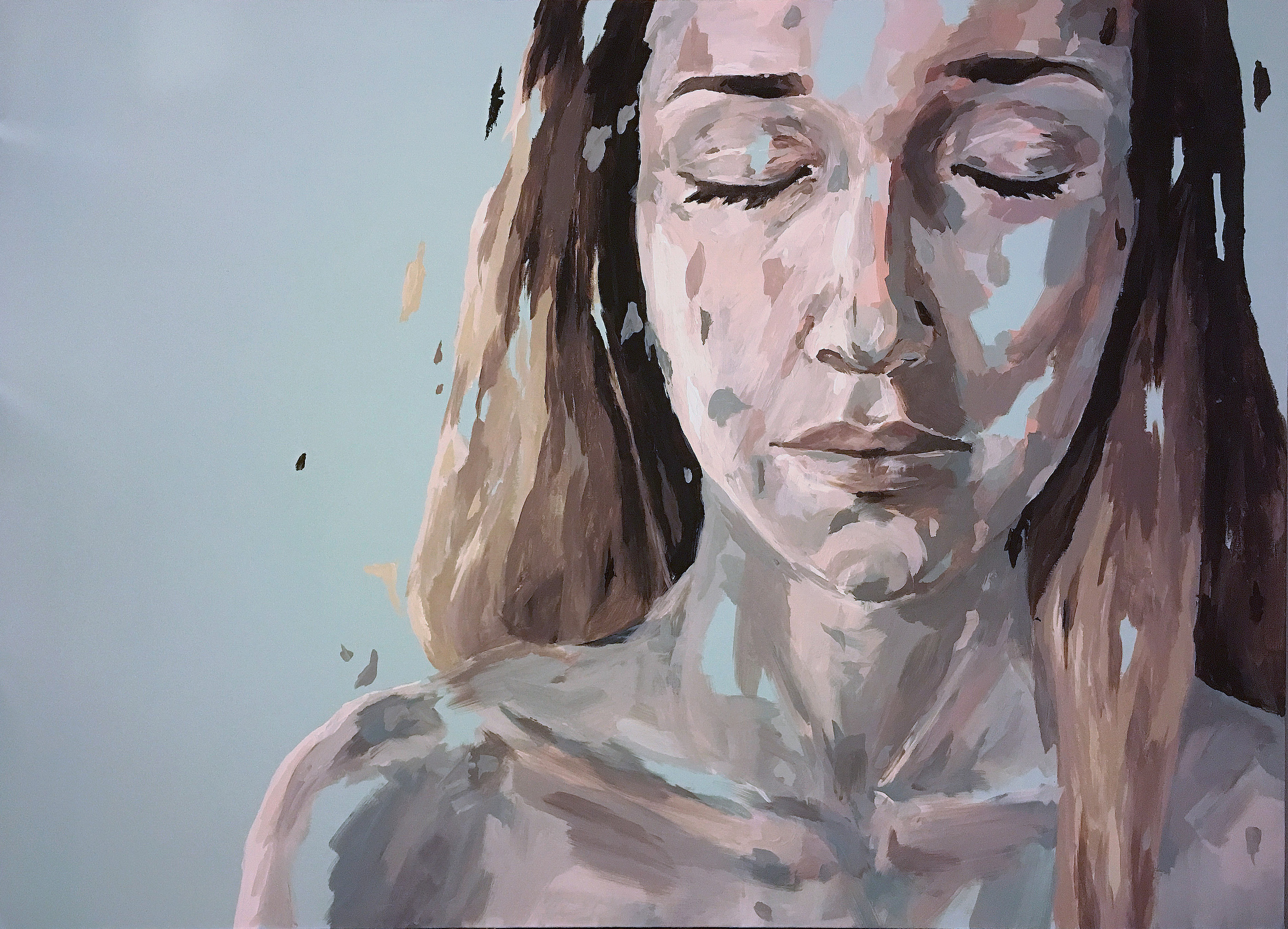 100×150 cm acrylic paintings